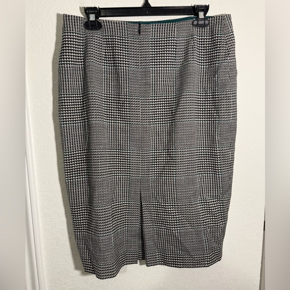 Escada Virgin Wool Black White Houndstooth Blazer Jacket Suit Set Womens EU 40 - Picture 12 of 15